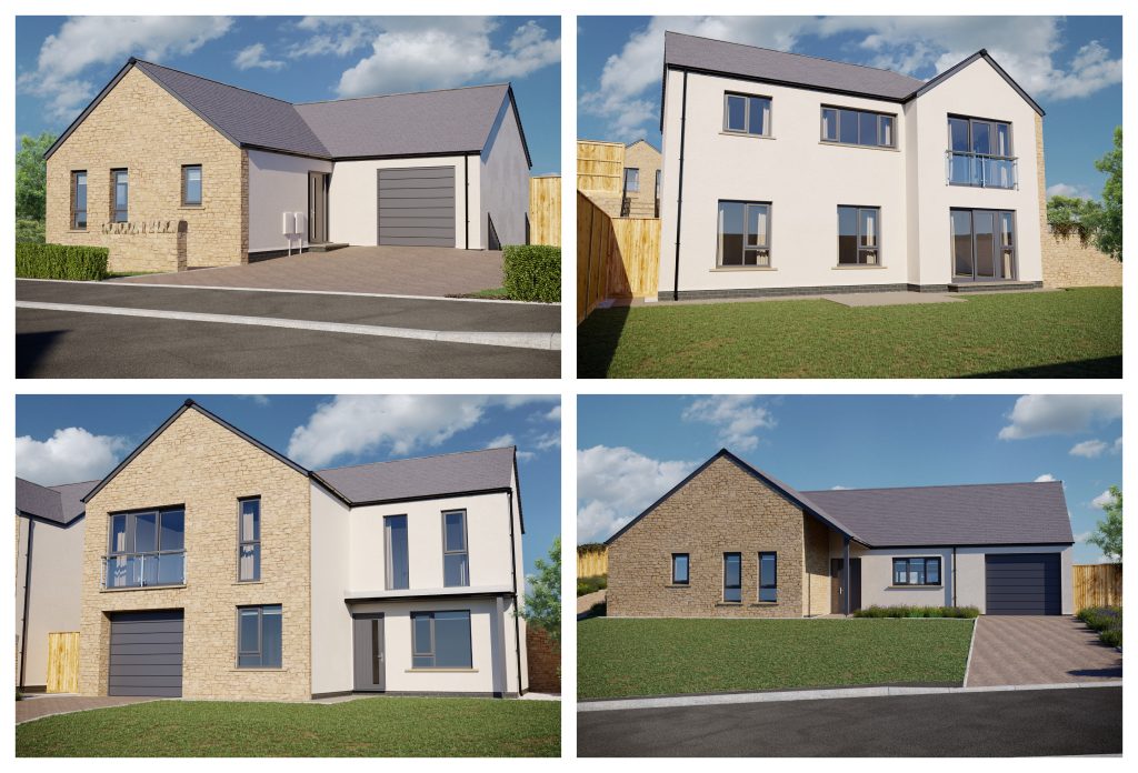 Exterior CGIs of unique house types - Russell Armer by Genesis Homes