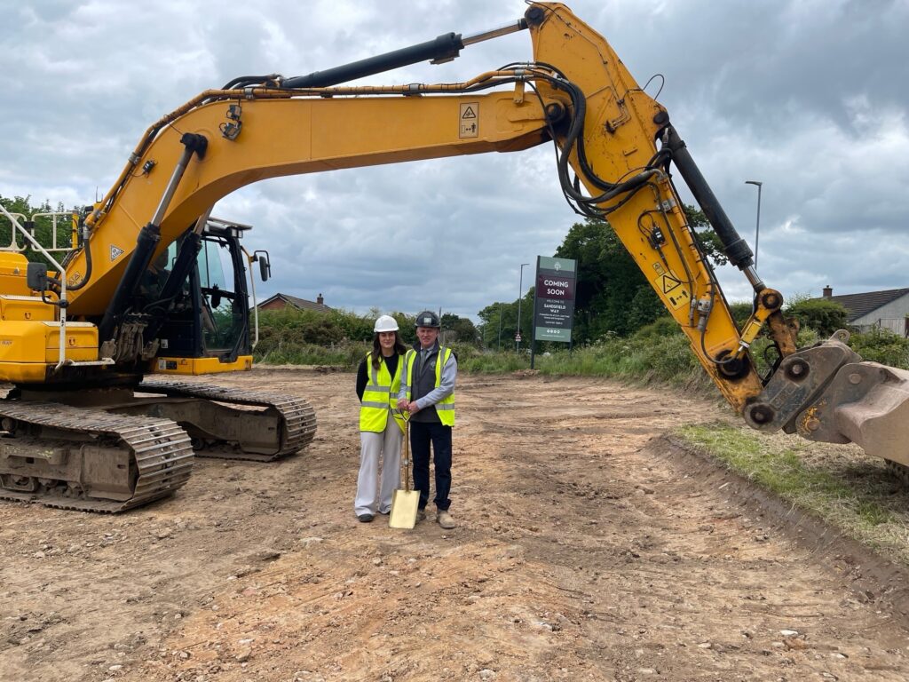 Josie Scrimgour and Robbie Maxwell from Genesis Homes at Sandsfield Way, Carlisle