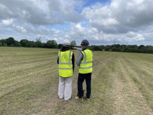 Josie Scrimgour and Robbie Maxwell from Genesis Homes at Sandsfield Way, Carlisle.