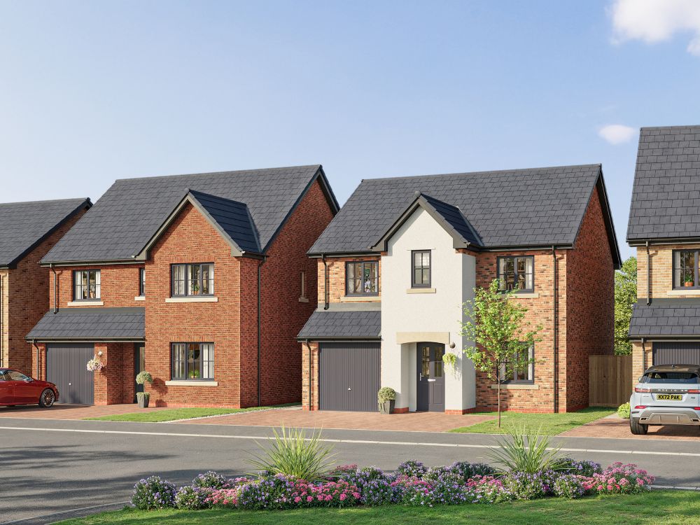 CGI of Derwent Rise development in Seaton - Genesis Homes
