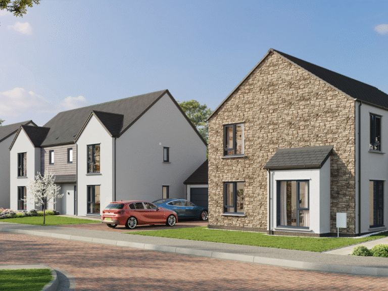 CGI of Lunesdale Rise development in Kirkby Lonsdale - Russell Armer by Genesis Homes