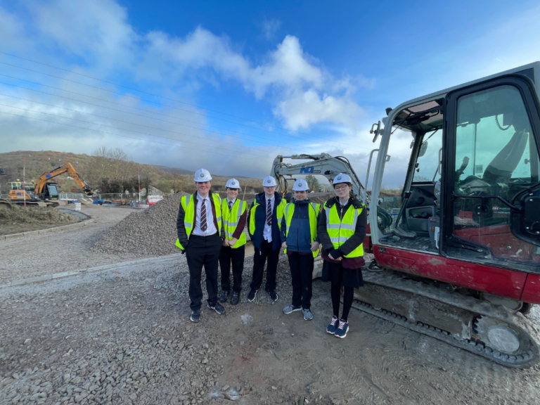 Work experience students from Queen Katherine School in Kendal with Genesis Homes in Staveley
