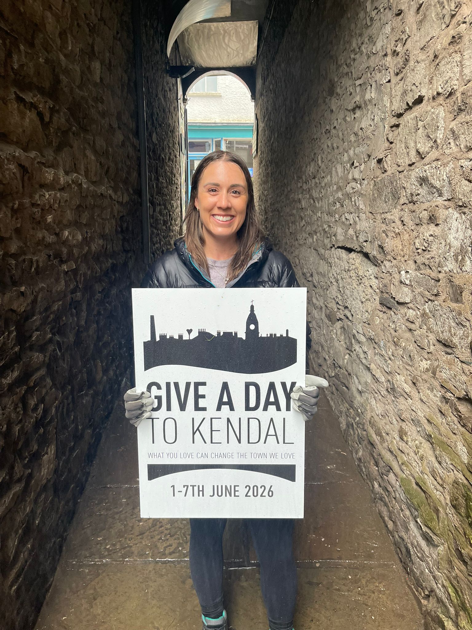 Lauren Allison, Head of Communities & Engagement at Genesis Homes, taking part in Give A Day Kendal.