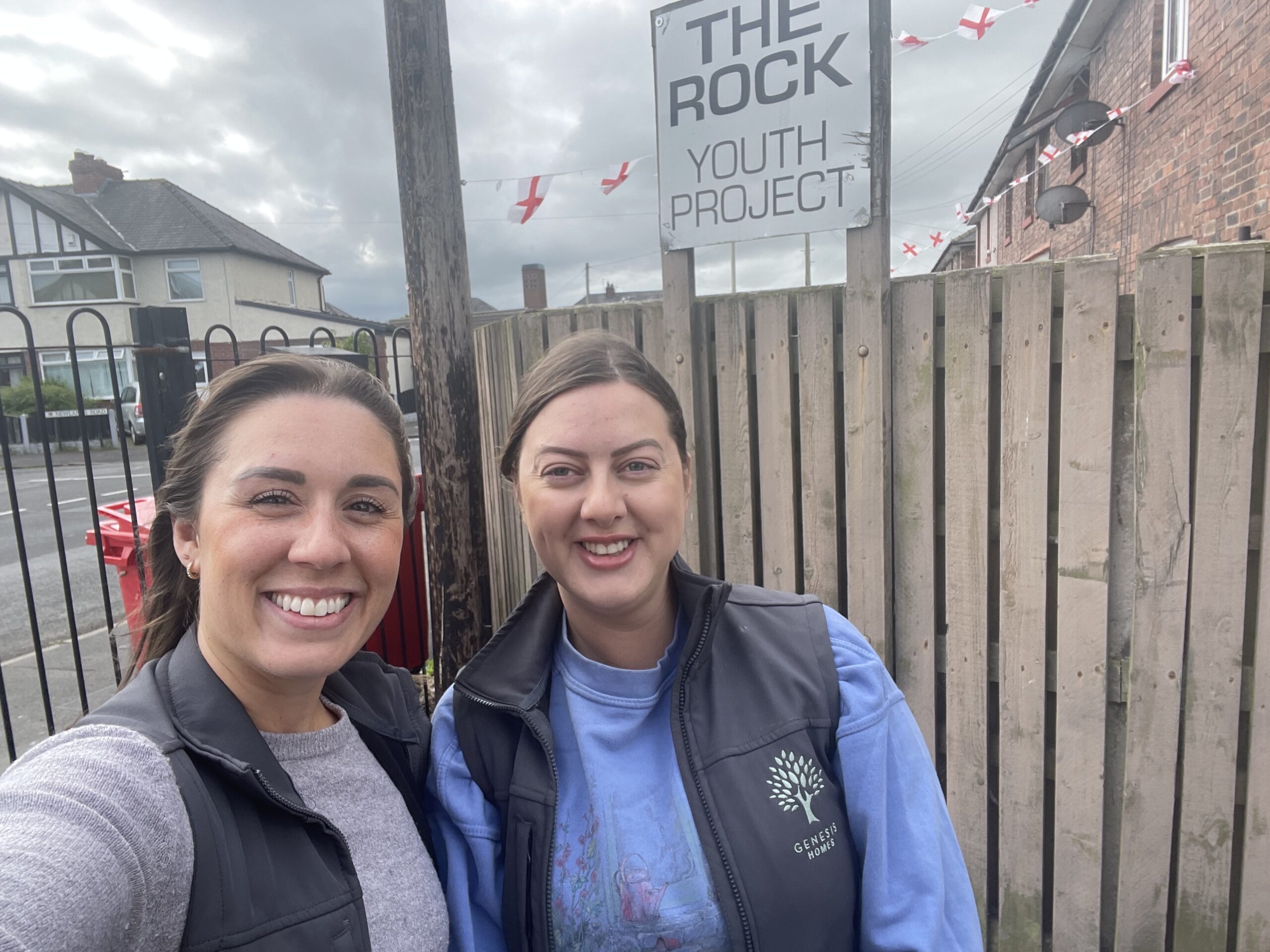 Lauren and Sally from Genesis Homes during Give A Day to Carlisle at Rock Youth Project