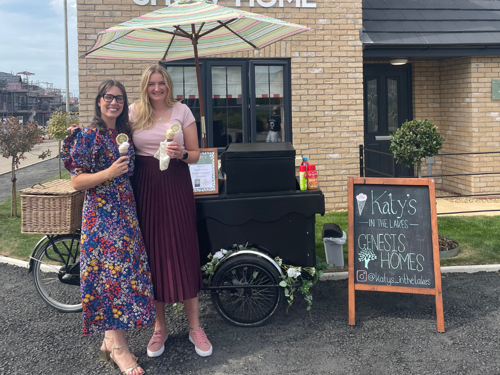 Katy's in the Lakes ice cream bike at Genesis Homes Summer Gathering Event at Sandsfield Way in Carlisle.