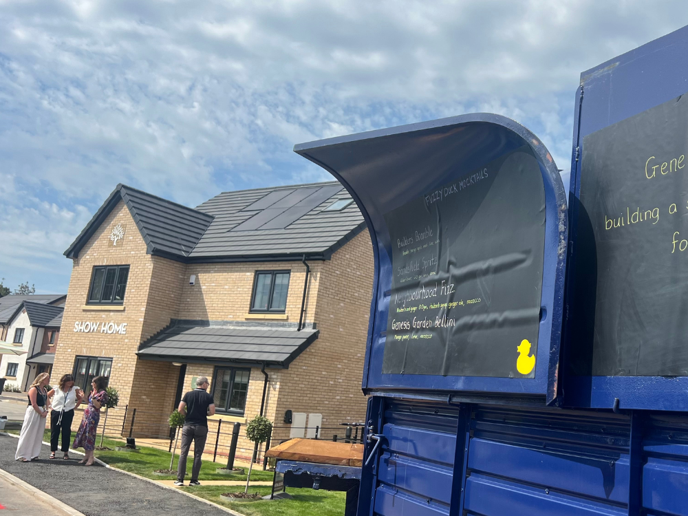 Fuzzy Duck Mobile Bar at Genesis Homes Summer Gathering Event at Sandsfield Way in Carlisle.